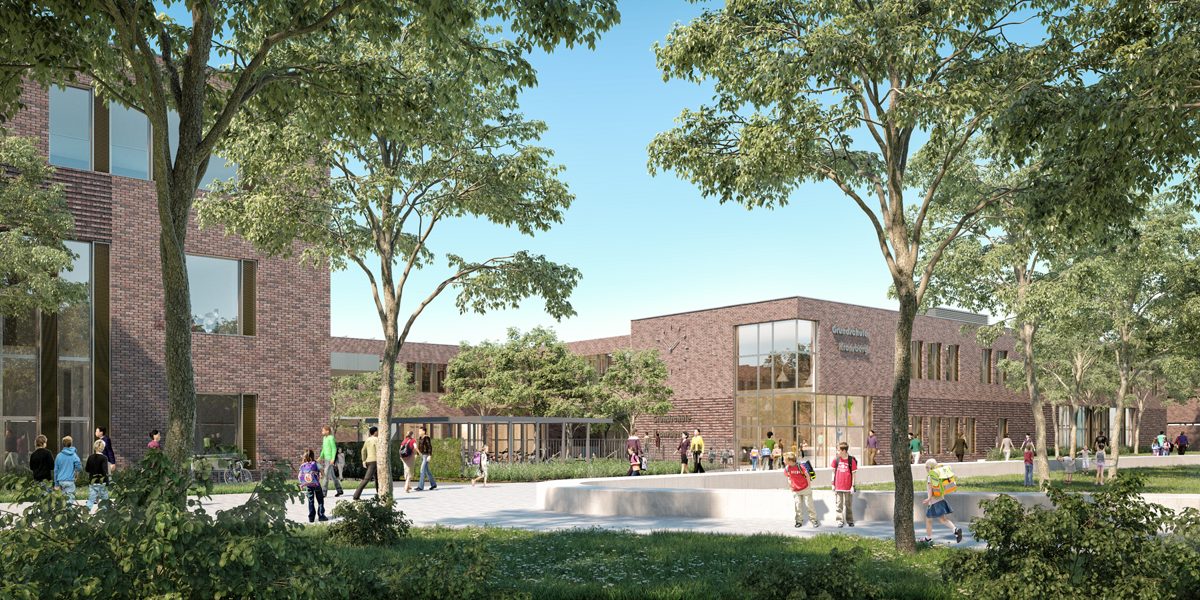 Neubau Grundschule mit Einfeldsporthalle und Dependance Stadtteilzentrum KroKuS, Hannover Kronsberg-Süd